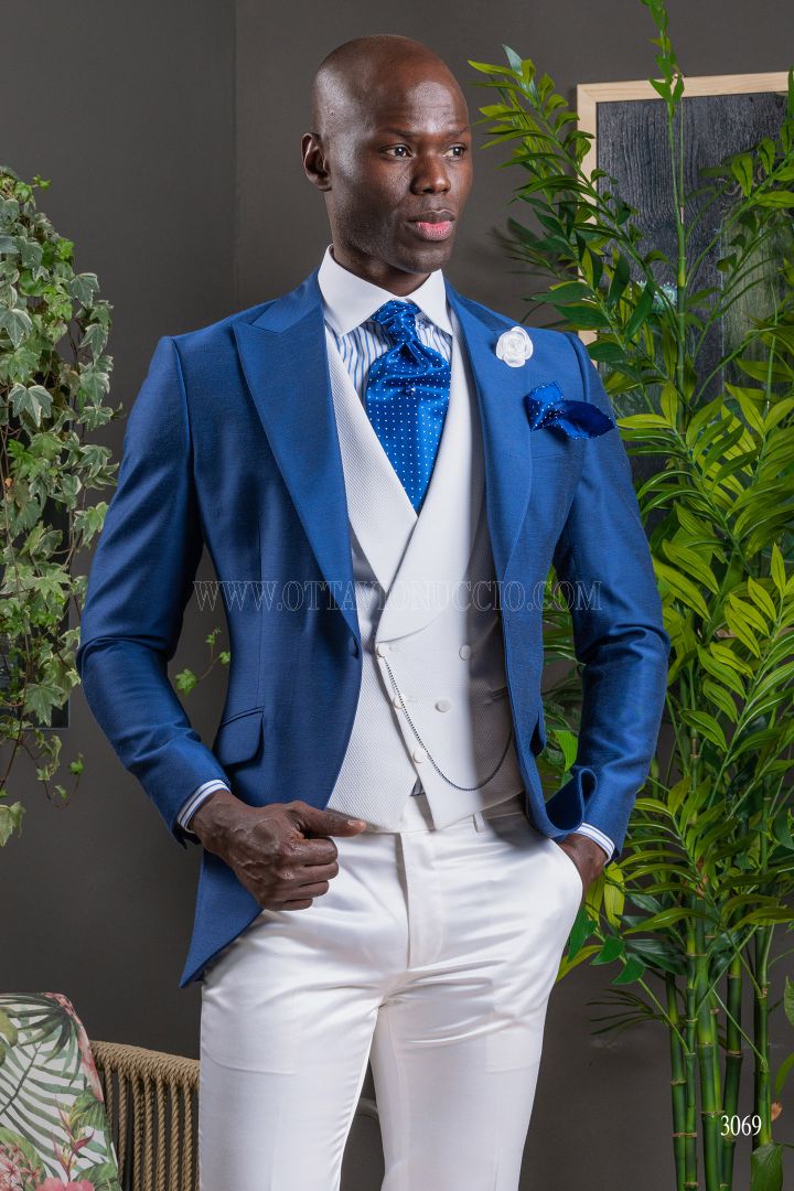 Menguin Blue Chambray Suit Wedding Tuxedo | The Knot