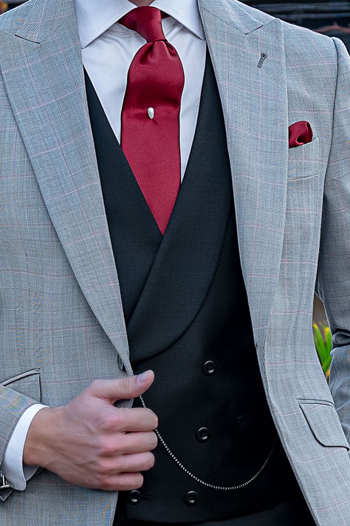 2pcs Mens Dress Suits Slim Fit Light Grey Button Up Suit Vest And Pants   Mens Clothing  Temu