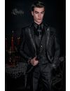 Luxury brocade gothic black groom suit with silver embroidery - Ottavio  Nuccio Gala