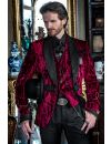 Aristocratic red velvet tuxedo blazer with matching waistcoat and black  pants - Ottavio Nuccio Gala
