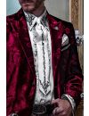 Red velvet party blazer with floral design Mario Moyano 4013